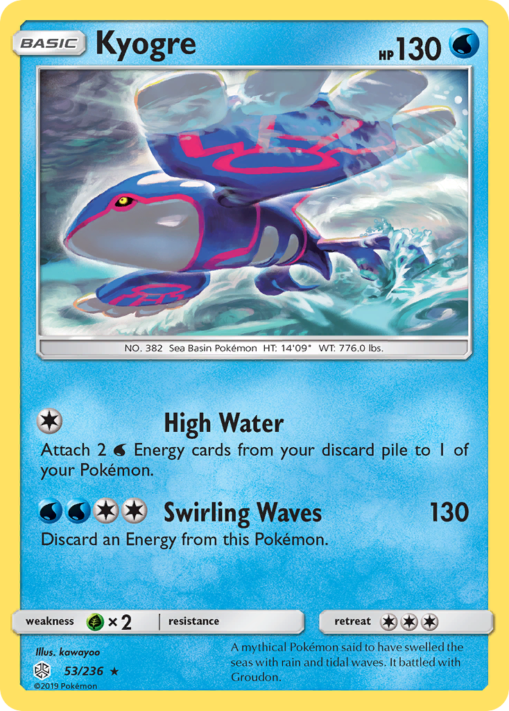 Kyogre (53/236) [Sun & Moon: Cosmic Eclipse] | L.A. Mood Comics and Games