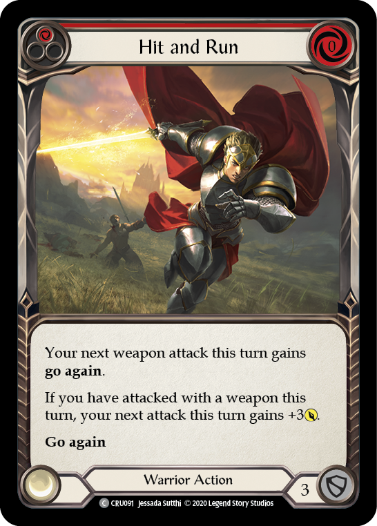 Hit and Run (Red) [CRU091] (Crucible of War)  1st Edition Rainbow Foil | L.A. Mood Comics and Games