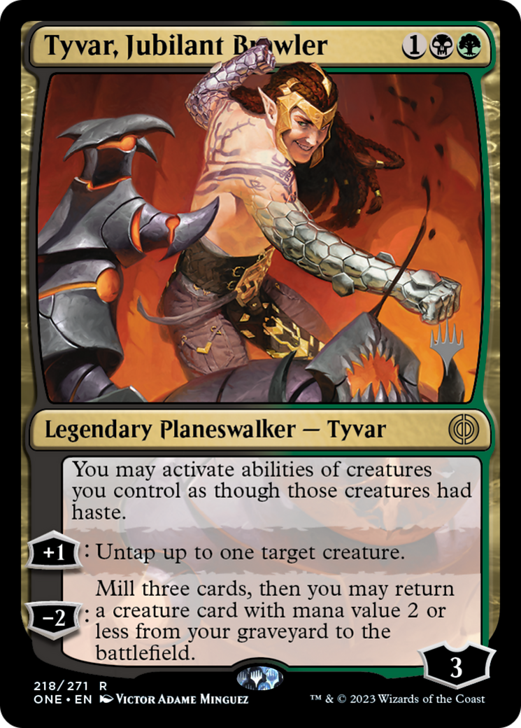 Tyvar, Jubilant Brawler (Promo Pack) [Phyrexia: All Will Be One Promos] | L.A. Mood Comics and Games