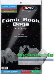 Resealable Current/Modern Comic Bags - Thick | L.A. Mood Comics and Games