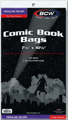 Silver/Regular Comic Bags - Thick | L.A. Mood Comics and Games