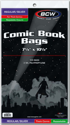 RESEALABLE REGULAR/SILVER COMIC BAG PACK