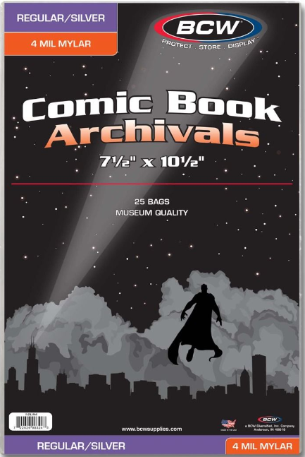 Silver/Regular Comic Mylar Archivals - 4 MIL | L.A. Mood Comics and Games