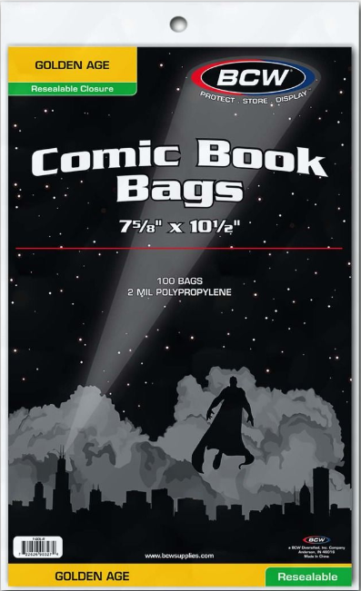 Resealable Golden Comic Bags | L.A. Mood Comics and Games
