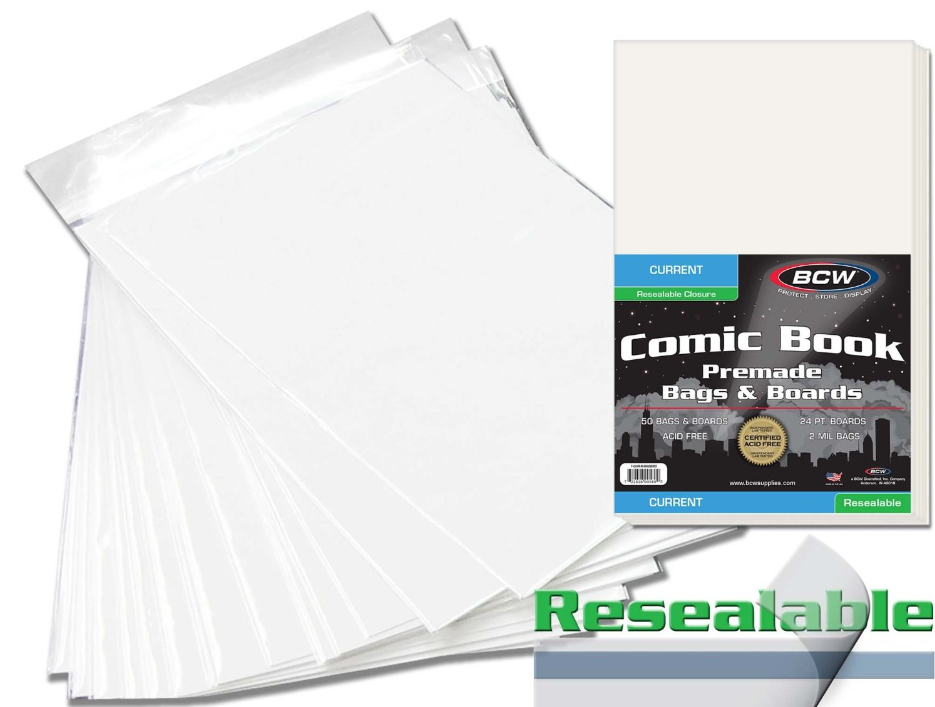 Premade Resealable Current Comic Bag and Board | L.A. Mood Comics and Games