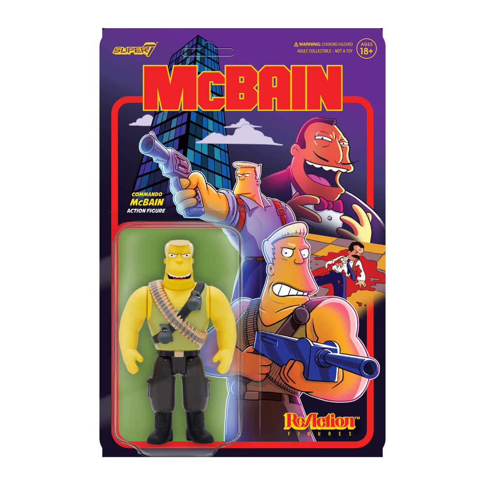 Simpsons W1 Mcbain Mcbain Commando Reaction Figure | L.A. Mood Comics and Games