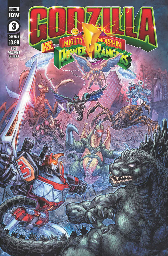 Godzilla vs Mmpr #3 (Of 5) Cover A Freddie Williams II | L.A. Mood Comics and Games