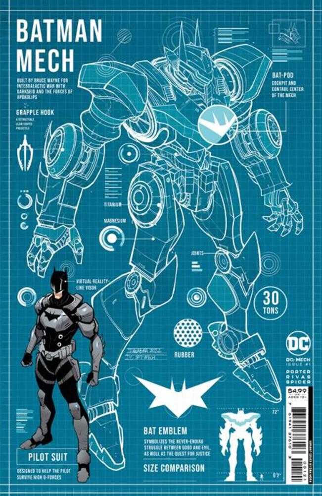 DC Mech #1 (Of 6) Cover B Dan Mora Card Stock Variant | L.A. Mood Comics and Games