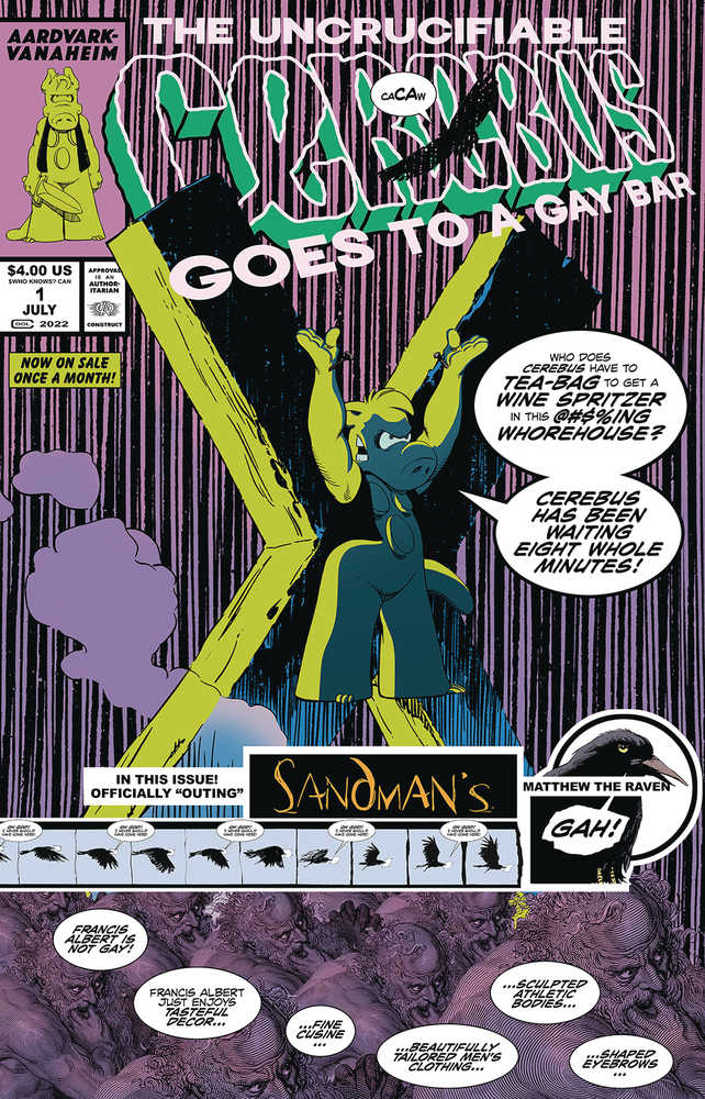 Cih Presents Uncrucifiable Cerebus Gay Bar One Shot | L.A. Mood Comics and Games