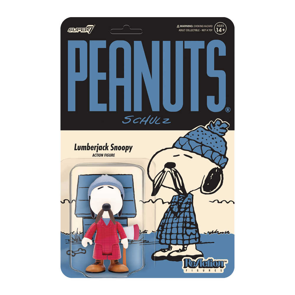 Peanuts W5 Snoopies Lumberjack Snoopy Reaction Figure | L.A. Mood Comics and Games