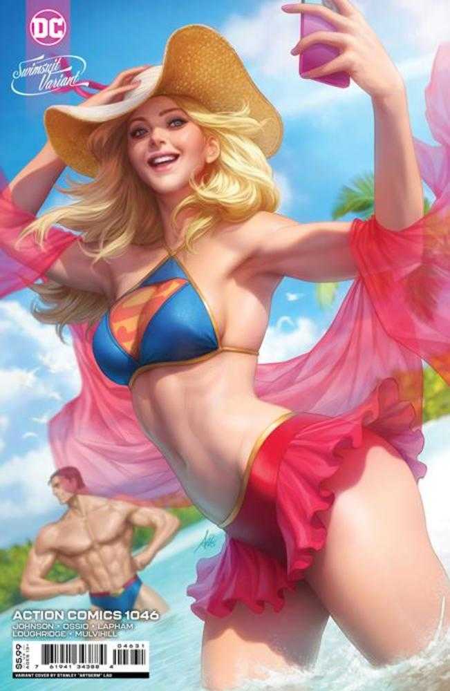 Action Comics #1046 Cover C Stanley Artgerm Lau Swimsuit Card Stock Variant | L.A. Mood Comics and Games
