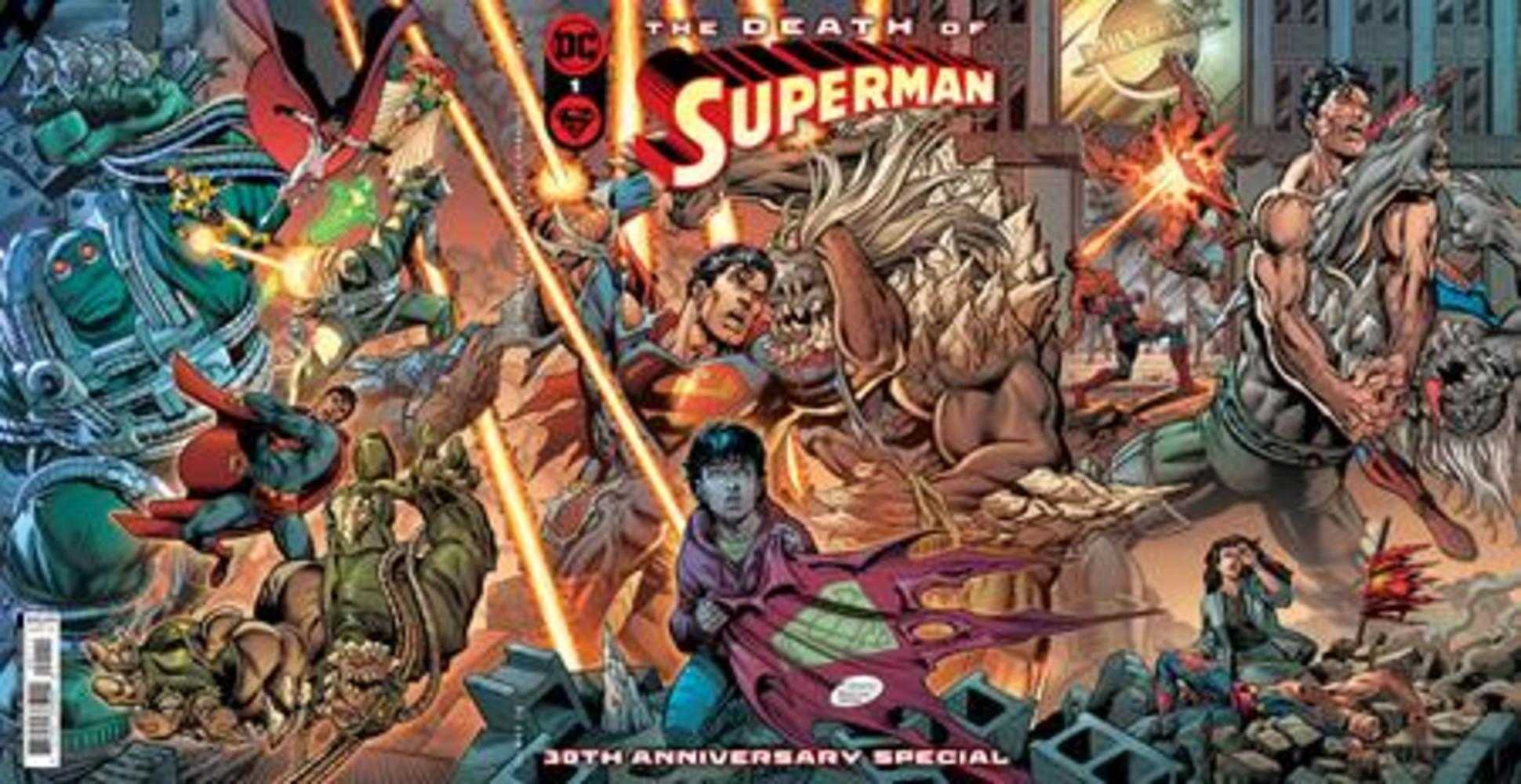 Death Of Superman 30th Anniversary Special #1 (One-Shot) Cover A Dan Jurgens & Brett Breeding Gatefold Cover | L.A. Mood Comics and Games