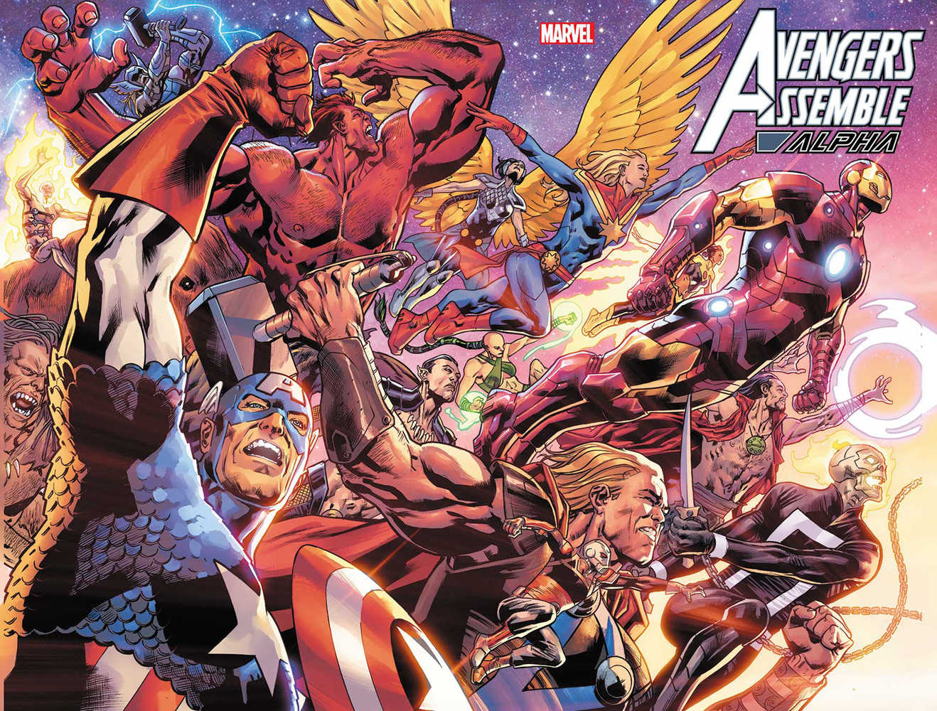 Avengers Assemble Alpha #1 Hitch Wrpad Cover | L.A. Mood Comics and Games