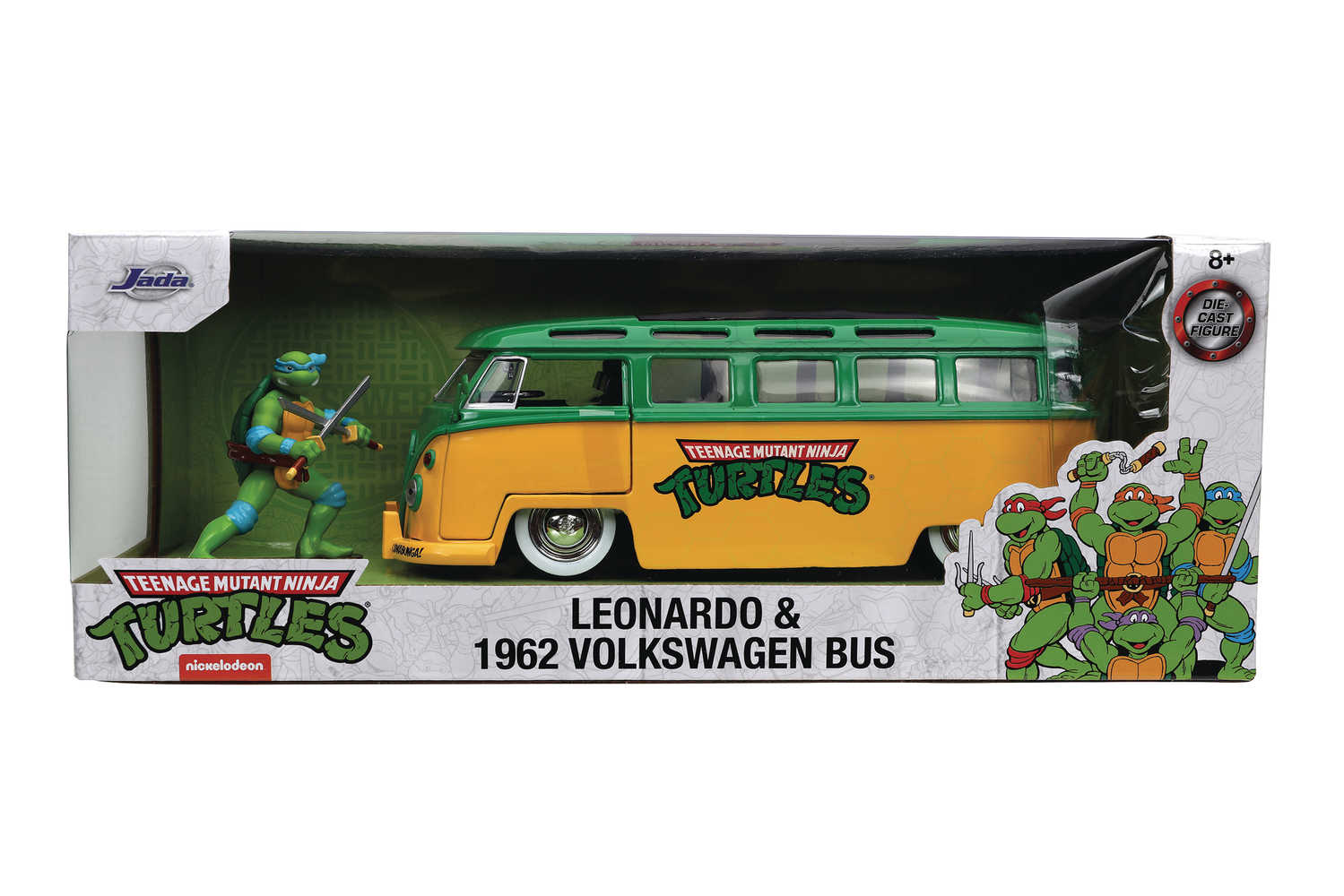 Hwr 1962 Vw Bus W/Teenage Mutant Ninja Turtles Leonardo Figure 1/24 Die-Cast Veh | L.A. Mood Comics and Games