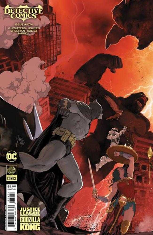 Detective Comics #1074 Cover G Mikel Janin Justice League vs Godzilla vs Kong Card Stock Variant | L.A. Mood Comics and Games