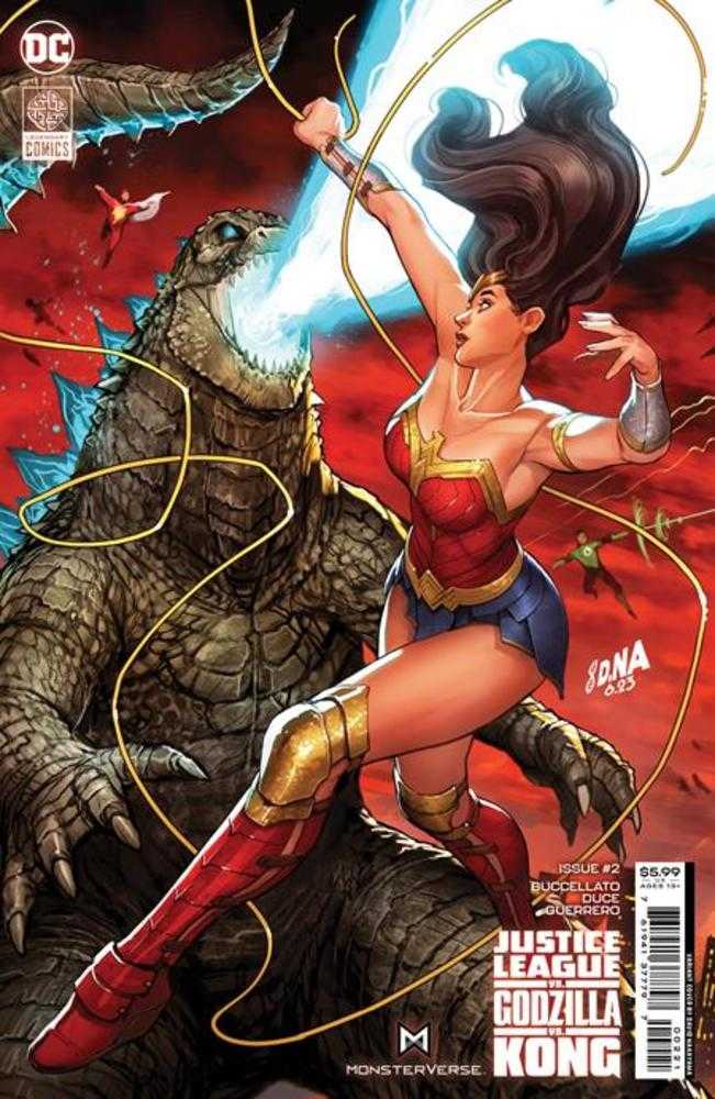 Justice League vs Godzilla vs Kong #2 (Of 7) Cover B David Nakayama Wonder Woman Connecting Card Stock Variant | L.A. Mood Comics and Games