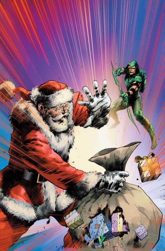 Green Arrow #7 (Of 12) Cover C Trevor Hairsine Santa Card Stock Variant | L.A. Mood Comics and Games