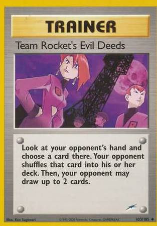 Team Rocket's Evil Deeds (103/105) [Neo Destiny Unlimited] | L.A. Mood Comics and Games