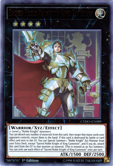 Sacred Noble Knight of King Custennin [CYHO-EN089] Ultra Rare | L.A. Mood Comics and Games