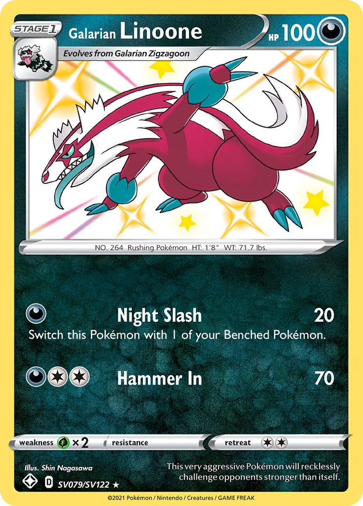 Galarian Linoone (SV079/SV122) [Sword & Shield: Shining Fates] | L.A. Mood Comics and Games