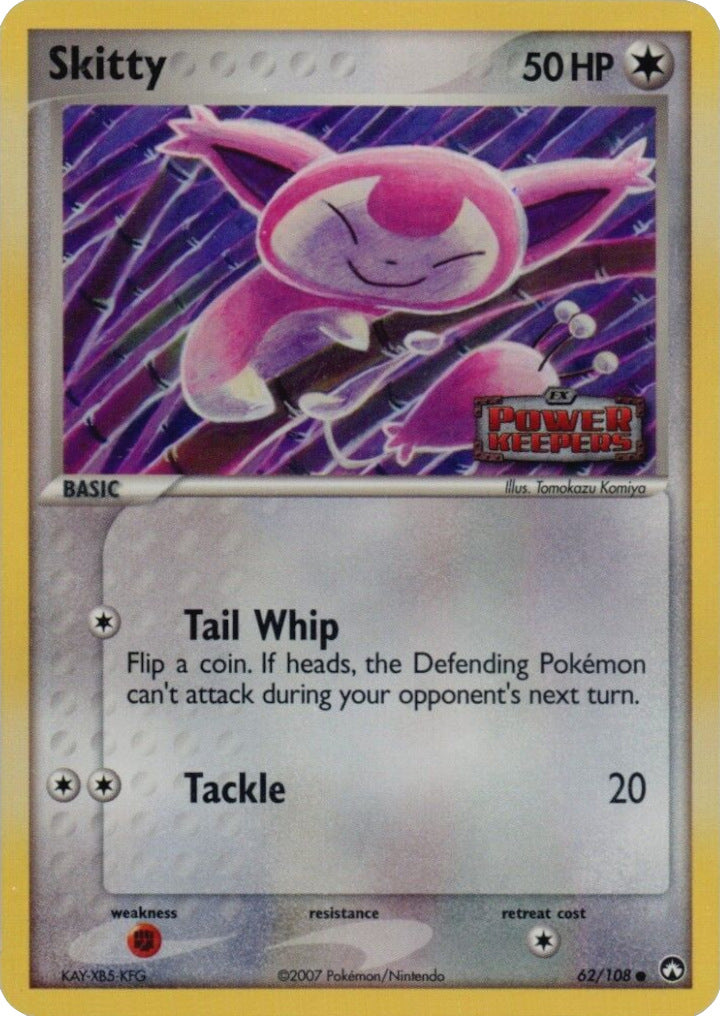 Skitty (62/108) (Stamped) [EX: Power Keepers] | L.A. Mood Comics and Games
