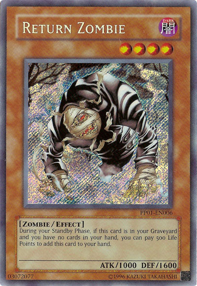 Return Zombie [PP01-EN006] Secret Rare | L.A. Mood Comics and Games