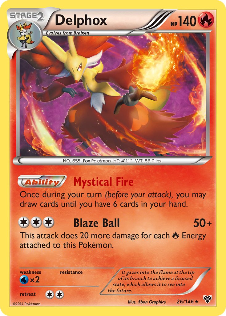 Delphox (26/146) (Cosmos Holo) (Blister Exclusive) [XY: Base Set] | L.A. Mood Comics and Games