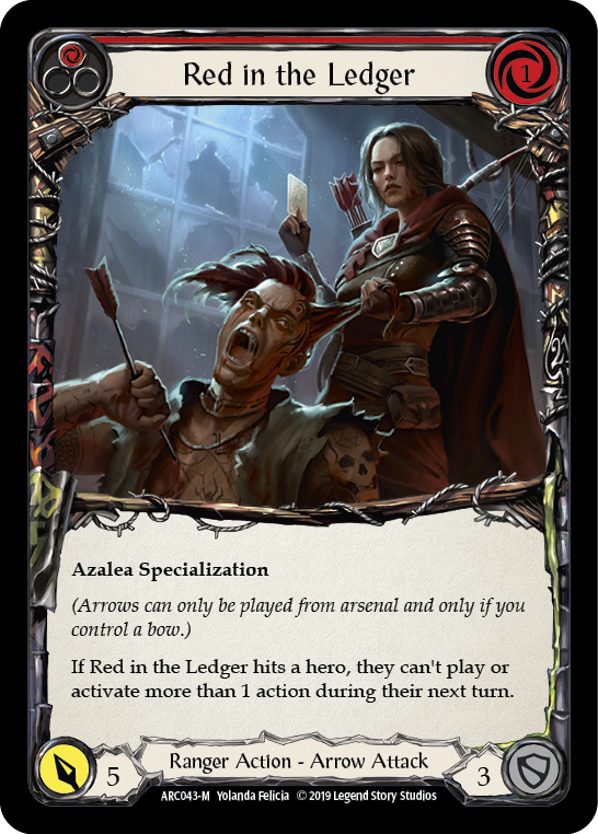 Red in the Ledger [ARC043-M] (Arcane Rising)  1st Edition Rainbow Foil | L.A. Mood Comics and Games