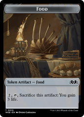 Human // Food (0010) Double-Sided Token [Wilds of Eldraine Tokens] | L.A. Mood Comics and Games