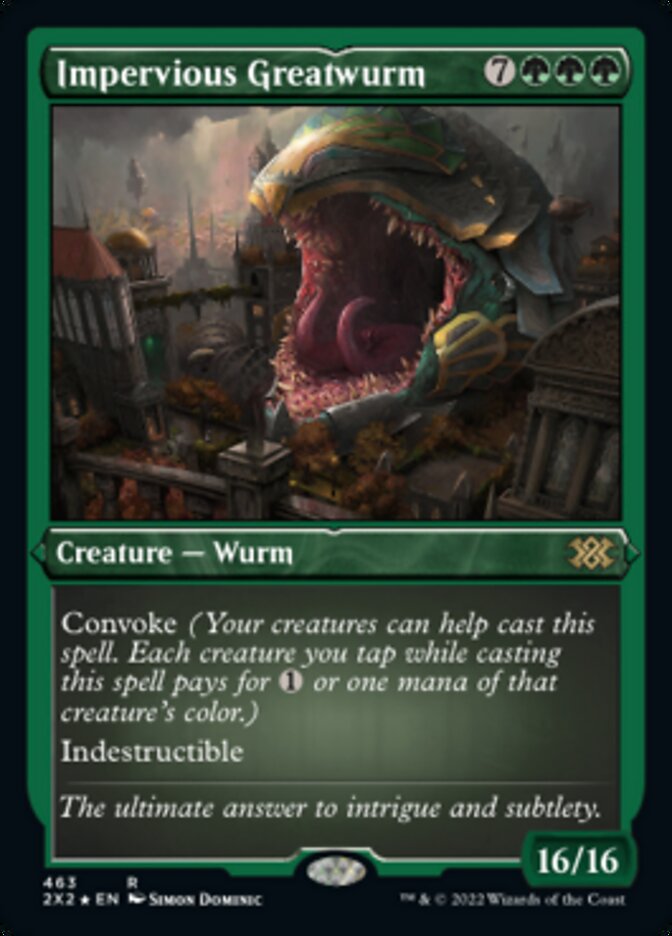 Impervious Greatwurm (Foil Etched) [Double Masters 2022] | L.A. Mood Comics and Games