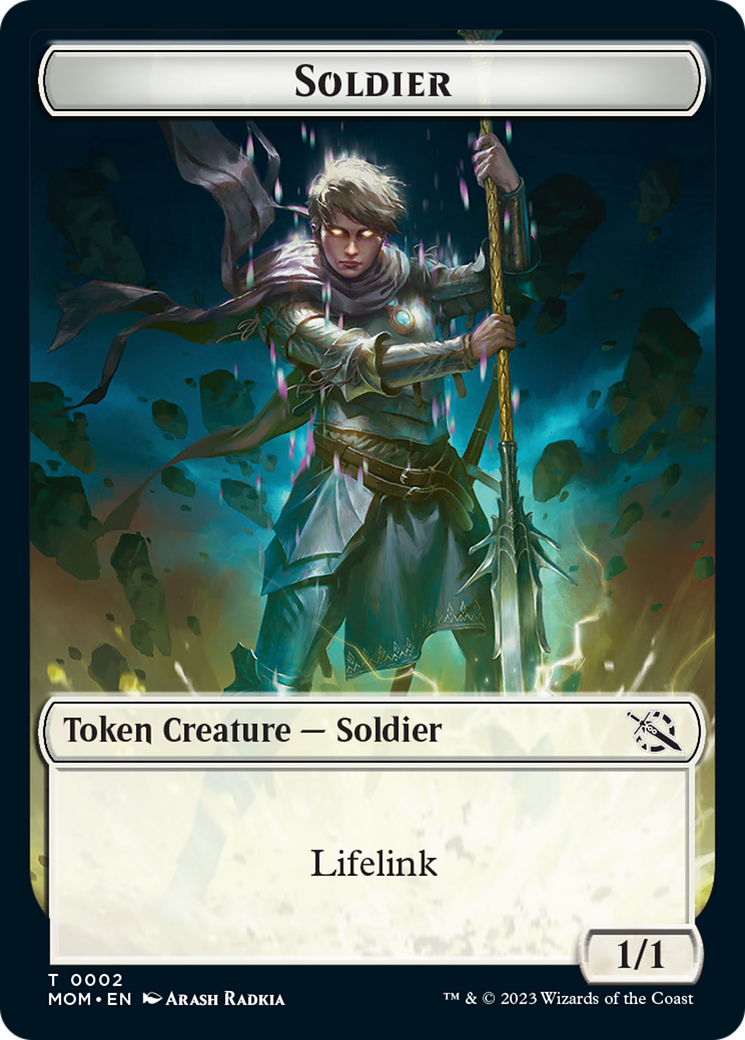 Soldier // Teferi Akosa of Zhalfir Emblem Double-Sided Token [March of the Machine Tokens] | L.A. Mood Comics and Games