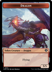 Eldrazi Spawn // Dragon (0021) Double-Sided Token [Commander Masters Tokens] | L.A. Mood Comics and Games
