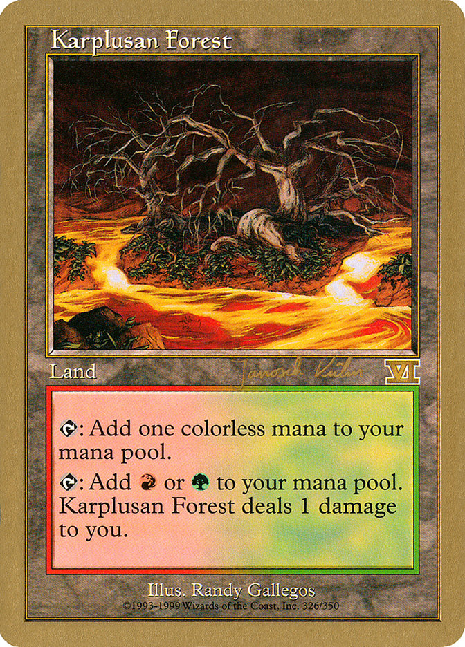 Karplusan Forest (Janosch Kuhn) [World Championship Decks 2000] | L.A. Mood Comics and Games