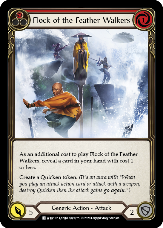 Flock of the Feather Walkers (Red) [U-WTR182] (Welcome to Rathe Unlimited)  Unlimited Rainbow Foil | L.A. Mood Comics and Games