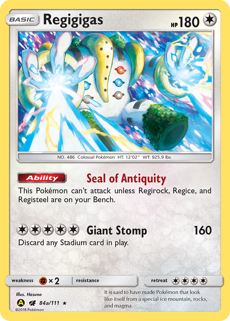 Regigigas (84a/111) (Alternate Art Promo) [Sun & Moon: Crimson Invasion] | L.A. Mood Comics and Games