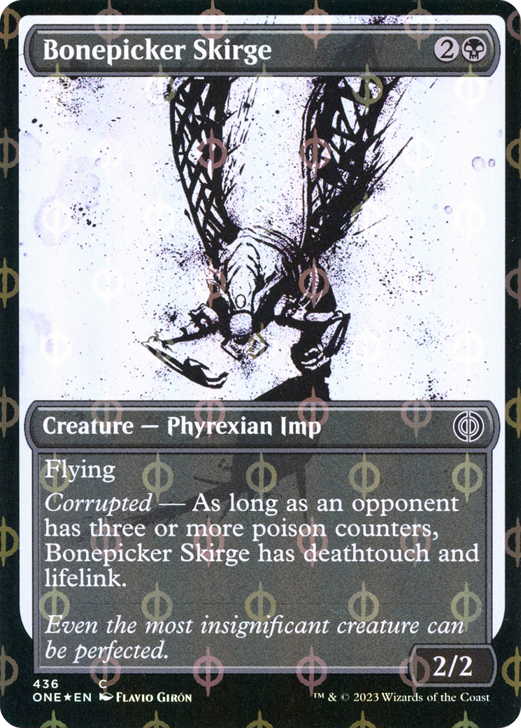 Bonepicker Skirge (Showcase Ichor Step-and-Compleat Foil) [Phyrexia: All Will Be One] | L.A. Mood Comics and Games