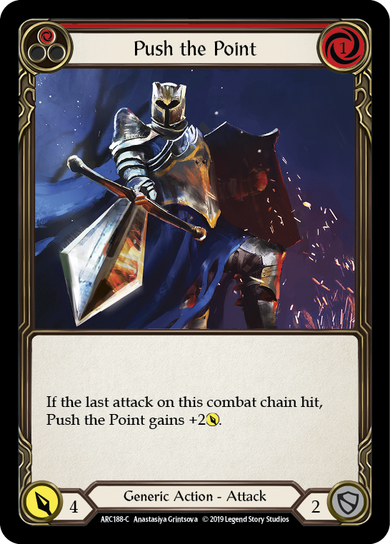 Push the Point (Red) [ARC188-C] (Arcane Rising)  1st Edition Rainbow Foil | L.A. Mood Comics and Games