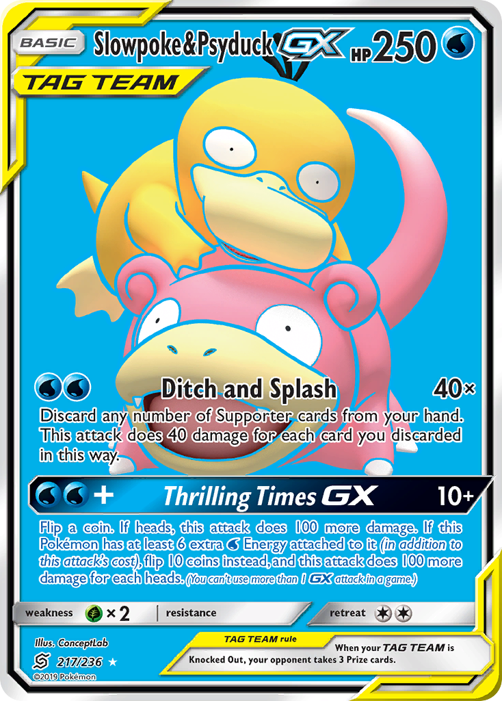 Slowpoke & Psyduck GX (217/236) [Sun & Moon: Unified Minds] | L.A. Mood Comics and Games