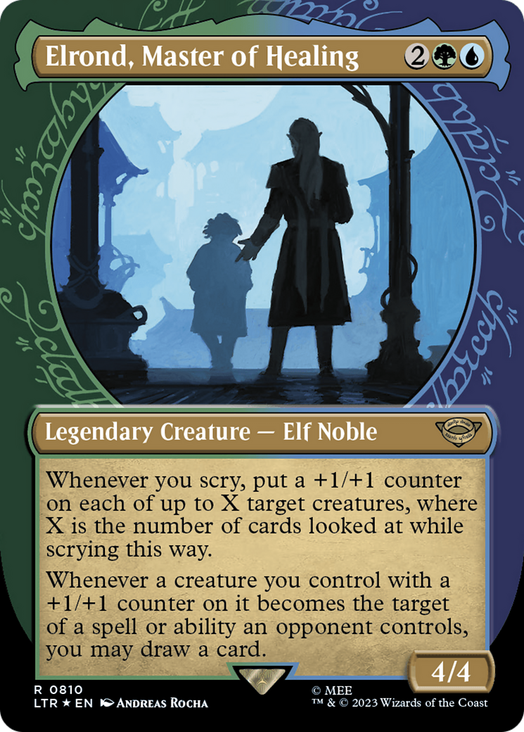 Elrond, Master of Healing (Showcase) (Surge Foil) [The Lord of the Rings: Tales of Middle-Earth] | L.A. Mood Comics and Games