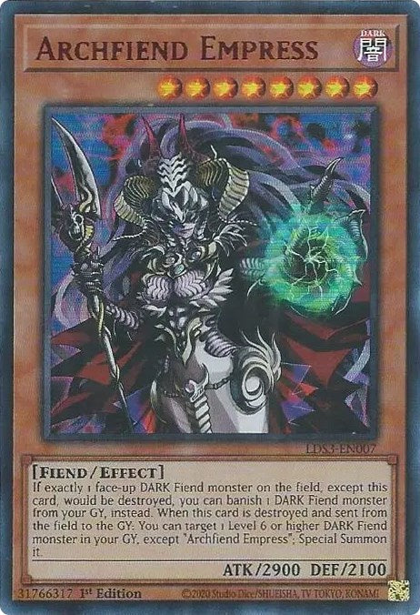 Archfiend Empress (Red) [LDS3-EN007] Ultra Rare | L.A. Mood Comics and Games