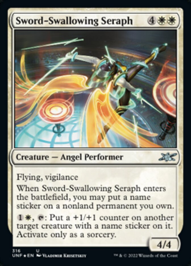 Sword-Swallowing Seraph (Galaxy Foil) [Unfinity] | L.A. Mood Comics and Games