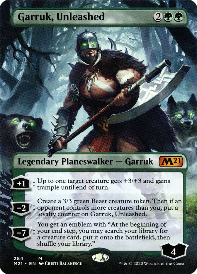 Garruk, Unleashed (Borderless) [Core Set 2021] | L.A. Mood Comics and Games