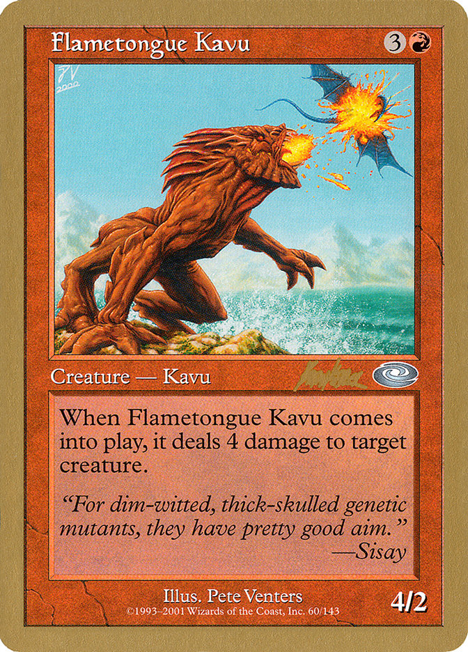 Flametongue Kavu (Brian Kibler) [World Championship Decks 2002] | L.A. Mood Comics and Games