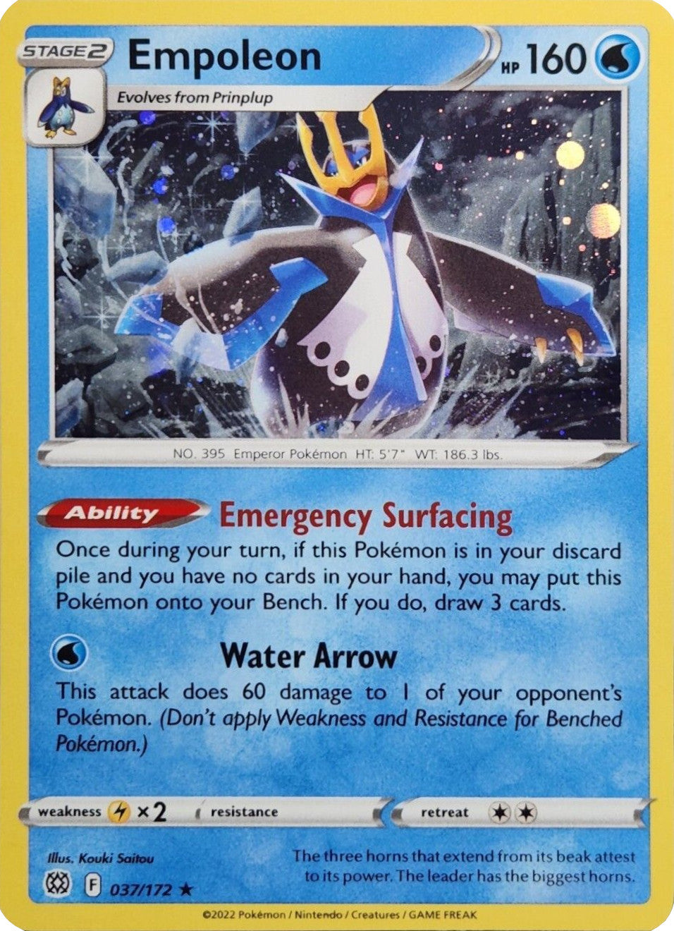 Empoleon (037/172) (Cosmos Holo) [Sword & Shield: Brilliant Stars] | L.A. Mood Comics and Games