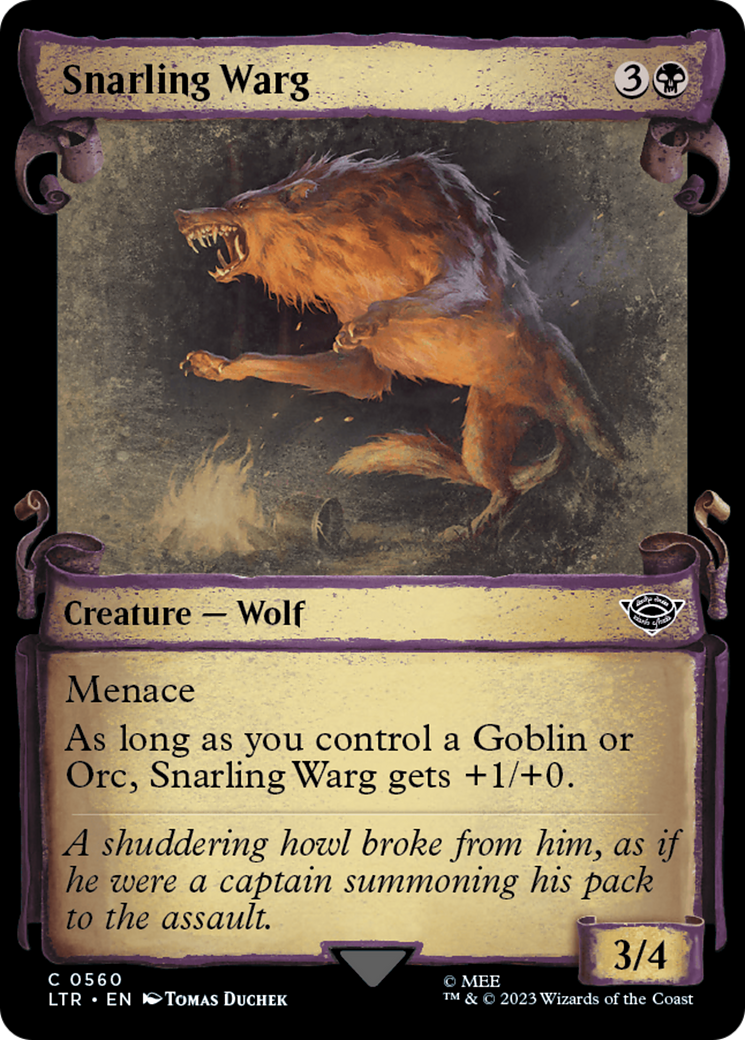 Snarling Warg [The Lord of the Rings: Tales of Middle-Earth Showcase Scrolls] | L.A. Mood Comics and Games