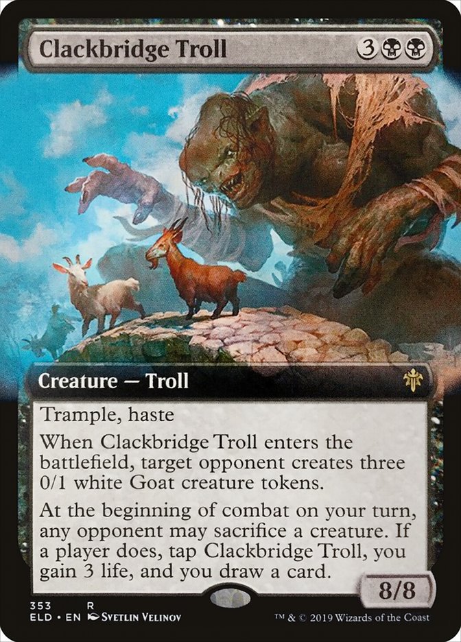Clackbridge Troll (Extended Art) [Throne of Eldraine] | L.A. Mood Comics and Games