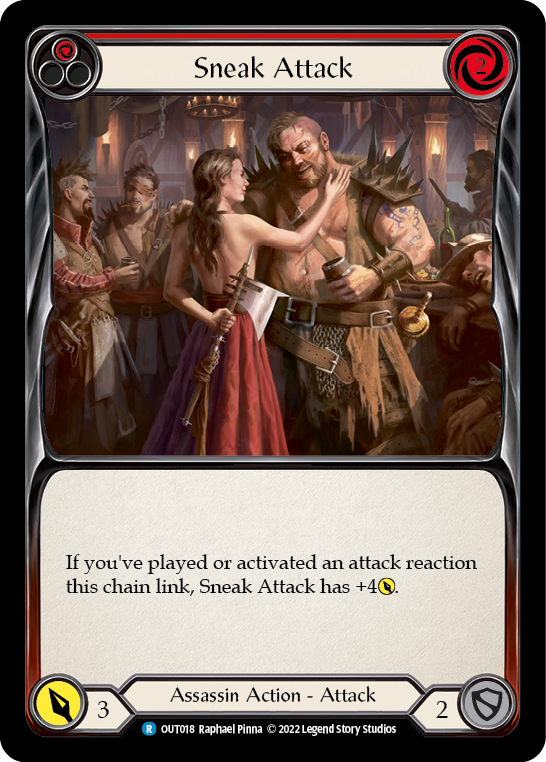 Sneak Attack (Red) [OUT018] (Outsiders)  Rainbow Foil | L.A. Mood Comics and Games