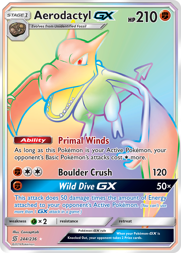 Aerodactyl GX (244/236) [Sun & Moon: Unified Minds] | L.A. Mood Comics and Games