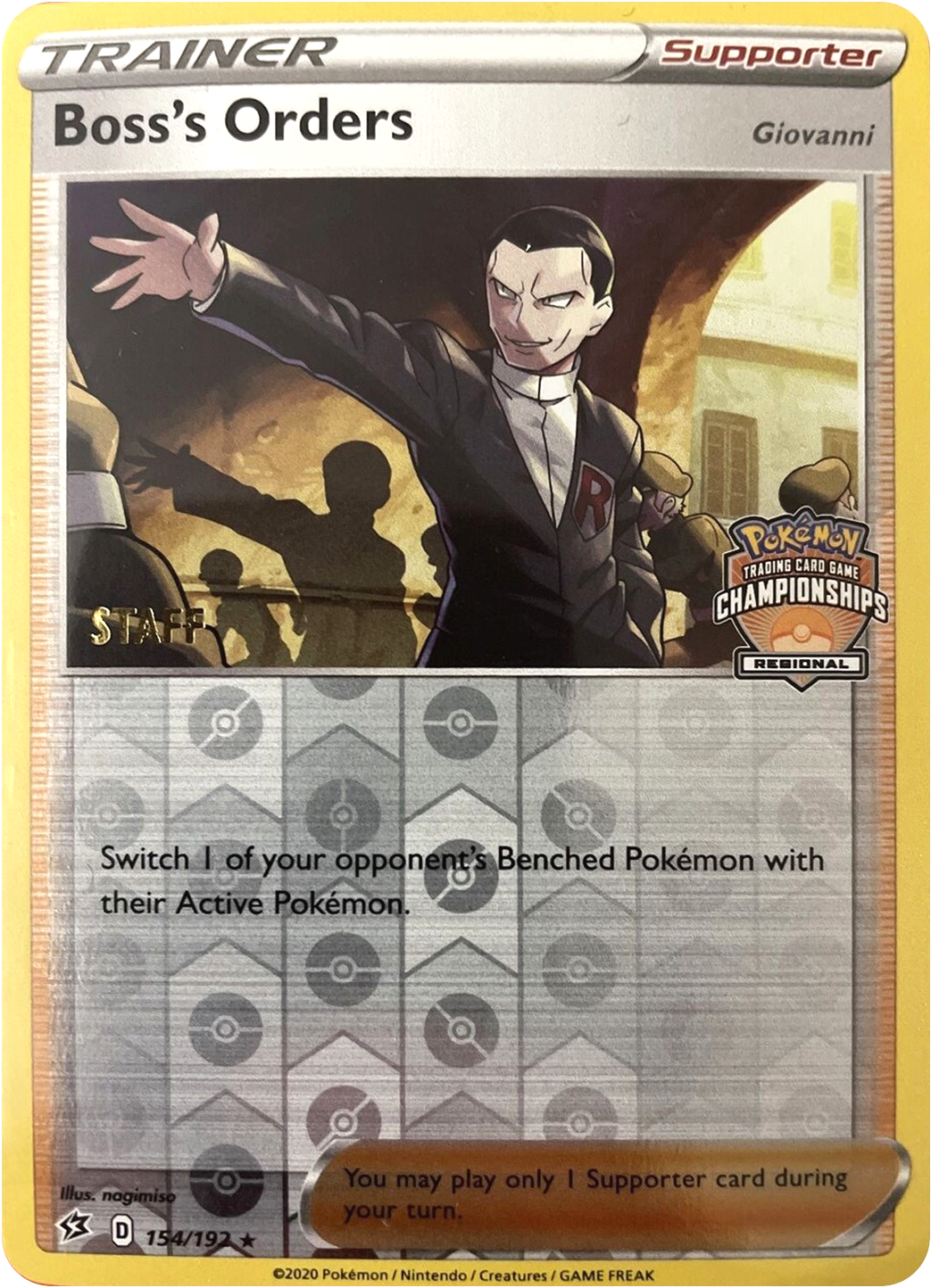 Boss's Orders (154/192) (Staff Regional Championships) [League & Championship Cards] | L.A. Mood Comics and Games