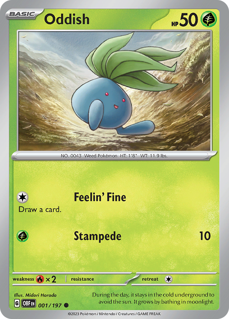 Oddish (001/197) [Scarlet & Violet: Obsidian Flames] | L.A. Mood Comics and Games